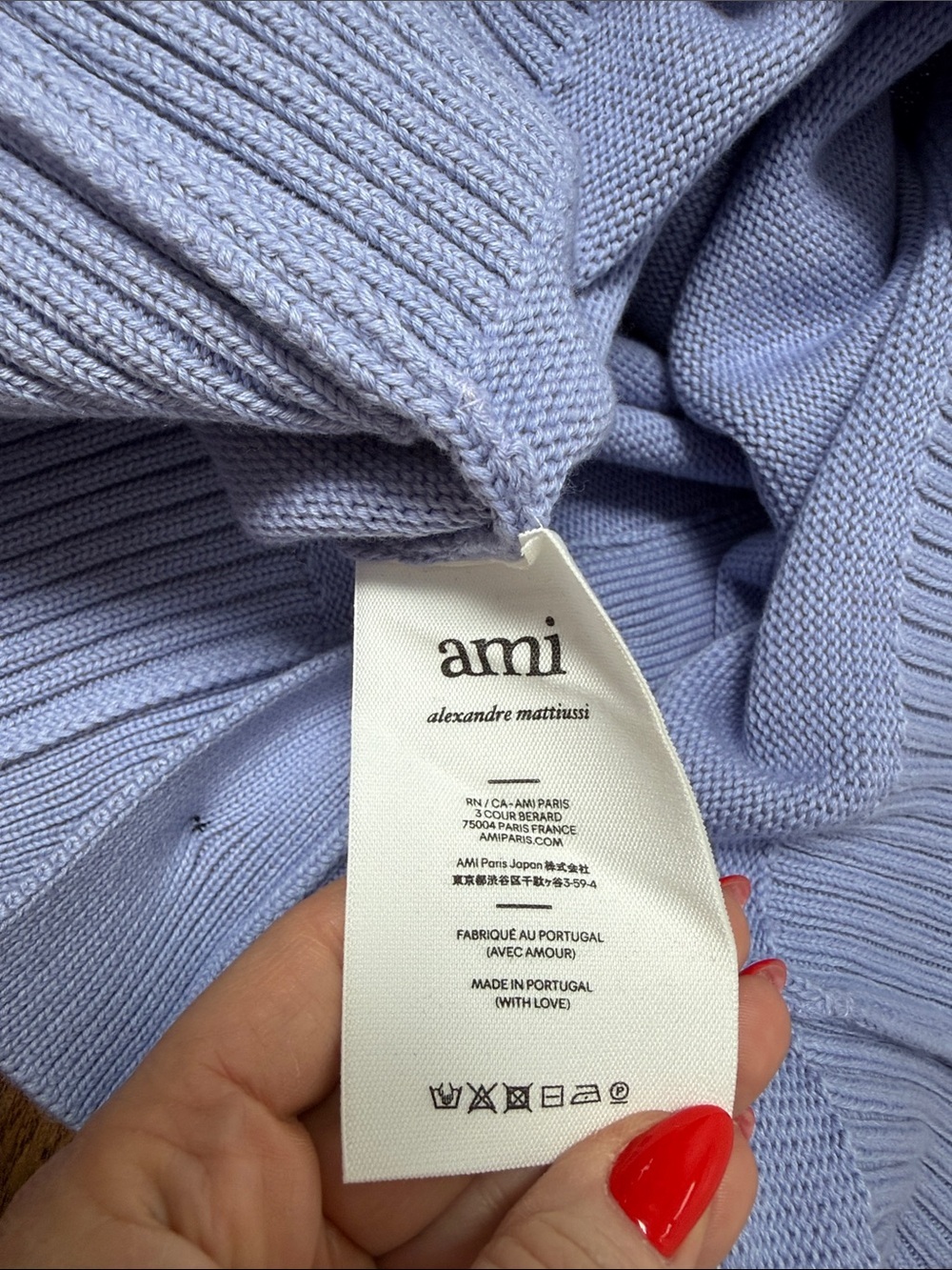 AMI Paris Ami de Cœur Cardigan – periwinkle - Picture 5 of 9